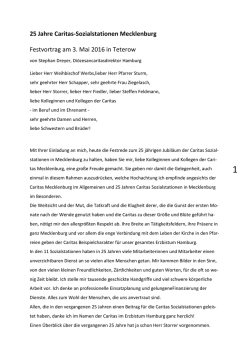 Festvortrag - Caritas Mecklenburg eV