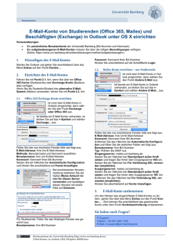 in Outlook unter OS X einrichten