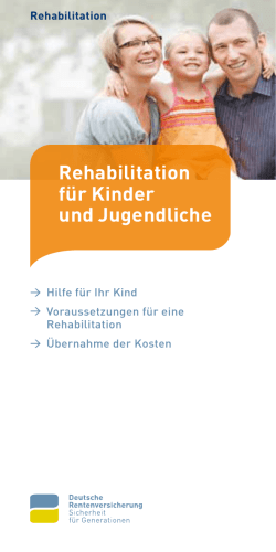 Rehabilitation für Kinder - Deutsche Rentenversicherung