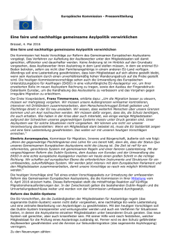 Eine faire und nachhaltige gemeinsame Asylpolitik