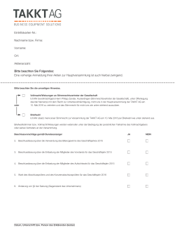 d Briefwahl und Vollmacht zur Stimmrechtsausübung PDF