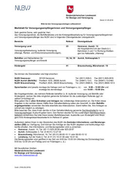 Merkblatt zur Erreichbarkeit (Vordr. 2195)