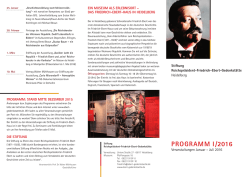 Halbjahresprogramm 2016.I - Stiftung Reichspr&auml;sident