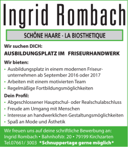 Infos zu unserem Ausbildungsplatz