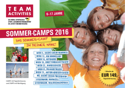 sommer-camps 2016 - TEAM ACTIVITIES