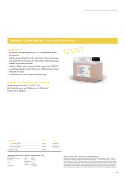 Helimatic® Cleaner alcaline – alkalischer Flüssigreiniger