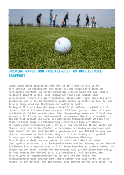 Driving Range und Fu&szlig;ball-Golf am Hufeisensee