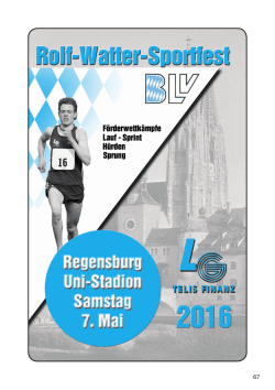 Rolf-Watter-Sportfest - LG TELIS FINANZ Regensburg