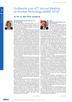 Gru&szlig;worte zum 47th Annual Meeting on Nuclear