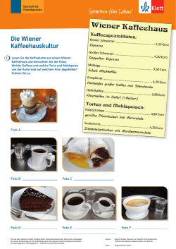 Die Wiener Kaffeehauskultur