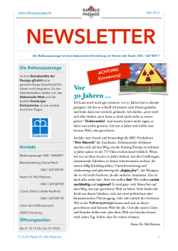 Newsletter Mai - in der Rathauspassage