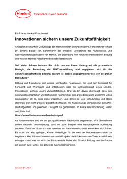 Interview mit Dr. Simone Bagel-Trah, Schirmherrin der