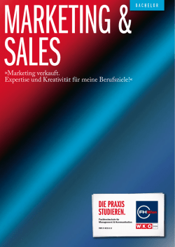 Infofolder Bachelor-Studium Marketing & Sales