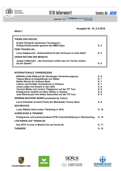 DTB informiert Nr. 18 - Hamburger Tennis