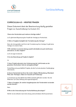 FAQ zur Ausschreibung