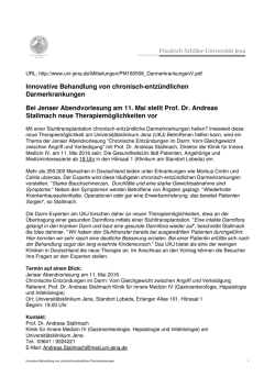 Innovative Behandlung von chronisch