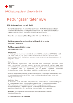Rettungssanitäter m/w - Deutsches Rotes Kreuz