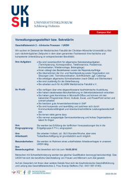 Verwaltungsangestellte/r bzw. Sekretär/in