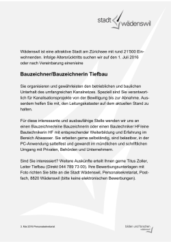 Bauzeichner/Bauzeichnerin Tiefbau