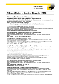 Offene Gärten - Jardins Ouverts 2016