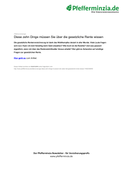 Diese zehn Dinge müssen Sie über die gesetzliche