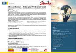 Globales Lernen &ndash; Bildung f&uuml;r Weltb&uuml;rger/innen