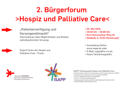 2. Bürgerforum >Hospiz und Palliative Care