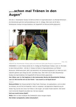 Jan Kappelhoff von der IVZ sprach mit Reimund Wiels