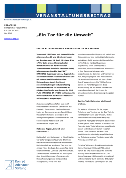 Ein Tor f&uuml;r die Umwelt! - Konrad-Adenauer