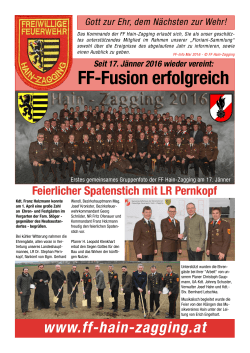 FF-Fusion erfolgreich - der Freiwilligen Feuerwehr Hain
