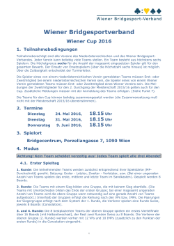 Wiener Cup - Wiener Bridgesport