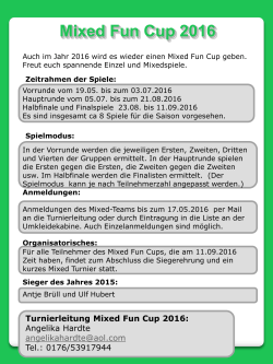 Turnierleitung Mixed Fun Cup 2016 - tvgw
