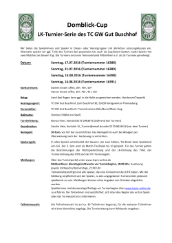 Domblick-Cup - Turnierportal - TVPro