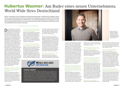Interview mit Hubertus Wasmer - World Wide Sires Deutschland