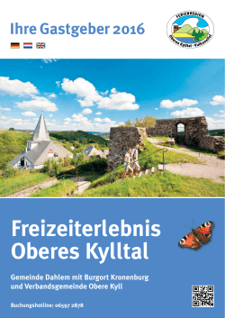 Gästeinformation Oberes Kylltal 2016