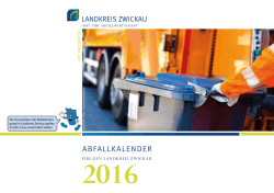 Abfallkalender 2016 - Landkreis Zwickau