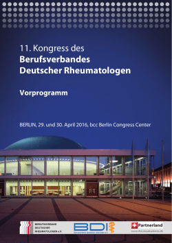 11. Kongress des Berufsverbandes Deutscher Rheumatologen