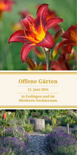 Broschüre 2016 - Offene Gärten