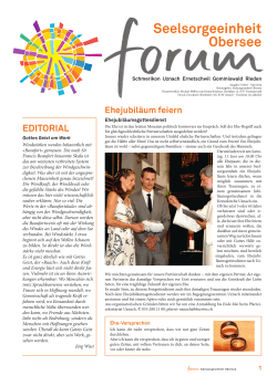 Ausgabe 5/2016 - Pfarreiforum