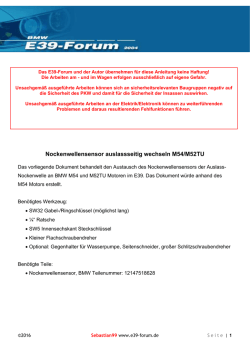 Nockenwellensensor auslassseitig wechseln M54/M52TU - BMW E39