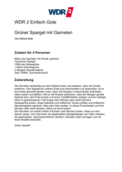 Einfach Gote: Gr&uuml;ner Spargel mit Garnelen