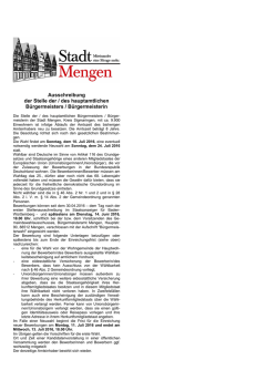 Hauptamtlicher B&uuml;rgermeister