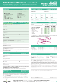 GRAZER FR&uuml;hjAhRsmEssE - Messe Congress Graz
