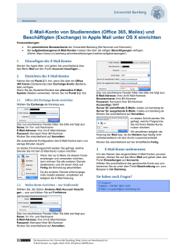 in Apple Mail unter OS X einrichten