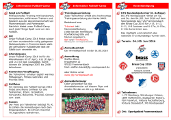 Information Fußball-Camp Information Fußball