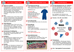 Information Fu&szlig;ball-Camp Information Fu&szlig;ball