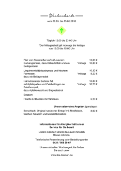 09. 05. bis 15. 05.