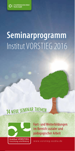 Seminarprogramm für 2016 zum
