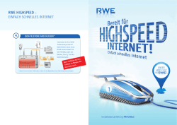Installations-anleitung RWE Highspeed