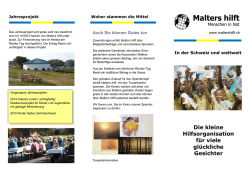 Infoflyer - Malters hilft Menschen in Not